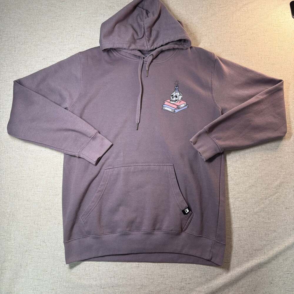 Dikotomy Skull & Books Graphic Hoodie